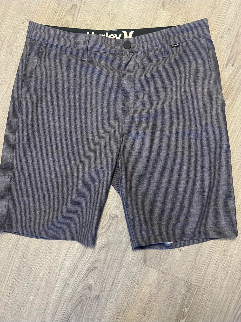Hurley Men’s Blue Heather Flat Front Shorts Swim Shorts